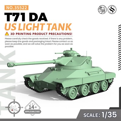 #ad SSMODEL SS35522 1 35 Military Model Kit US T71 DA Light Tank $50.34