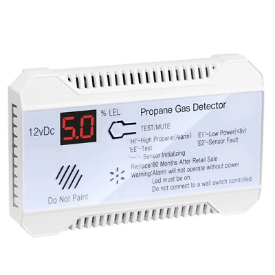 #ad Propane Detector 12V Natural Gas Sensor Leak Alarm 85DB Siren for Car RV $22.99