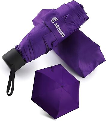 #ad GAOYAING Travel Umbrella Mini Umbrellas for Rain 34 Inches Mysterious Purple $21.83