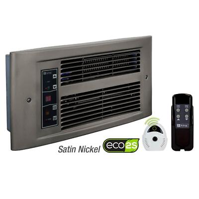 #ad King Electric Wall Heater 40 V 1750 W w Automatic 2 Stage Heating Satin Nickel $650.28