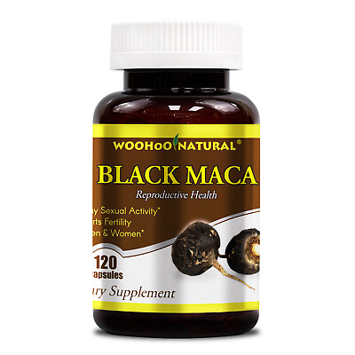 #ad #ad WOHO Natural Black Maca 1500 mg 120 Caps Fresh Made In USA Free Shipping $16.06
