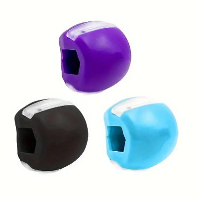 #ad NEW 3PCS Jawline Exerciser Mouth Exercise Fitness Ball Neck Face Jaw Trainer $8.75