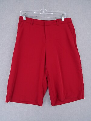 #ad Banana Republic Pants Womens Size 8P Petite Red Wide Leg Cropped Business $13.79