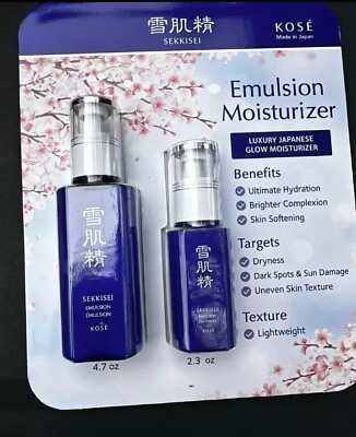 #ad KOSE SEKKISEI Emulsion Moisturizer 2 Pack Set 4.7oz 2.3oz BRAND NEW Japan $32.99