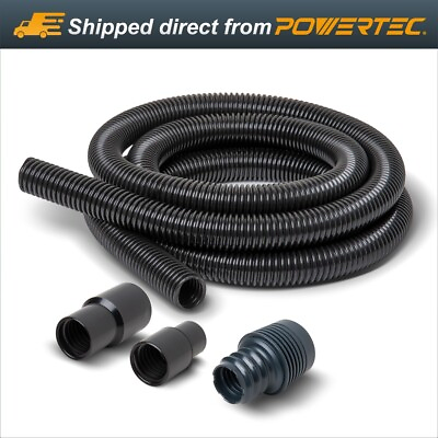 #ad POWERTEC 70356 Dust Collection Hose with 2 Fittings Plus 1 Quick Connector $21.99