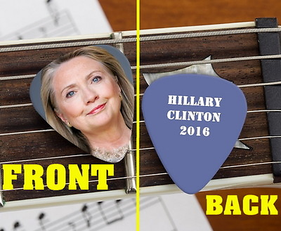 #ad Set of 3 Hillary Clinton 2016 premium Promo Guitar Pick Pic $7.99