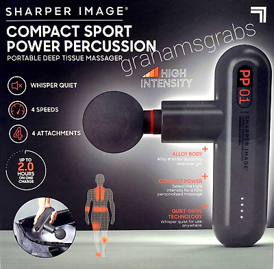 #ad SHARPER IMAGE Compact Sport POWER PERCUSSION Portable Deep Tissue MASSAGER NEW $39.95