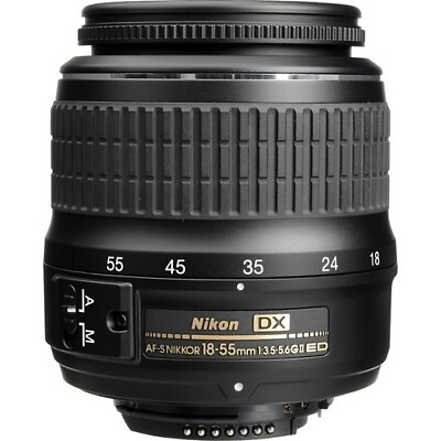 #ad Open Box Nikon DX AF S Nikkor 18 55mm f 3.5 5.6 G II ED F Mount Lens $75.00