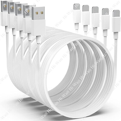 #ad 5 Pack 3Ft 6Ft USB Charger Cable Charging Cord Lot For iPhone 11 Pro XR 8 7 6 5 $2.99