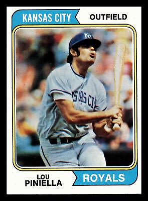#ad 1974 Topps Lou Piniella #390 Kansas City Royals Vintage Baseball VG EX $2.00