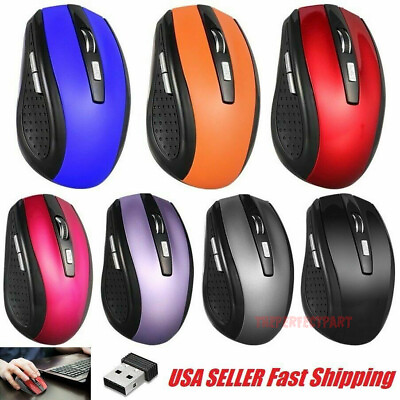 #ad 2.4GHz Wireless Optical Mouse Mice amp; USB Receiver For PC Laptop Computer DPI USA $6.89