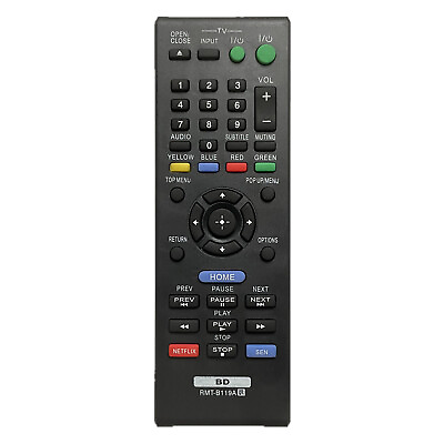 #ad NEW Sony Replacement DVD Blu Ray Player Remote RMT B119A for BDP S470 BDP BX110 $6.45