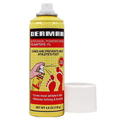 #ad Derman Antifungal Powder Spray. Athlete#x27;s Foot and Skin Fungus Treatment. 4.60oz $9.99
