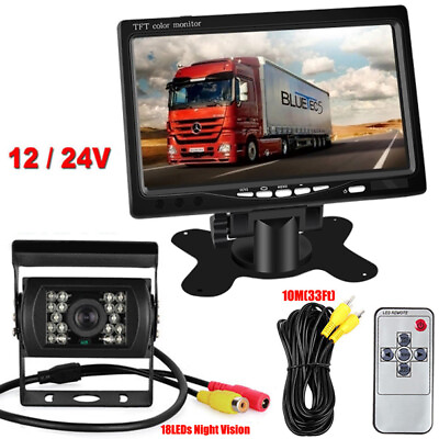 #ad Car Rear View Camera 7quot; HD Parking Monitor Kit for Truck Caravan RVs Bus Reverse $56.99