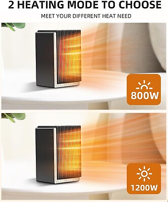 #ad 1200W Ceramic Heater: Fast Heating Timing Safety Features for Office Home NEW $22.99