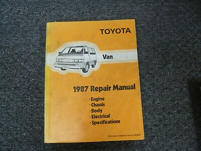 #ad 1987 Toyota Passenger amp; Cargo Van Shop Service Repair Manual LE Deluxe $181.87