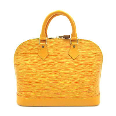 #ad LOUIS VUITTON Alma Hand bag M52149 Epi leather Tassil Yellow Used Women LV $595.20