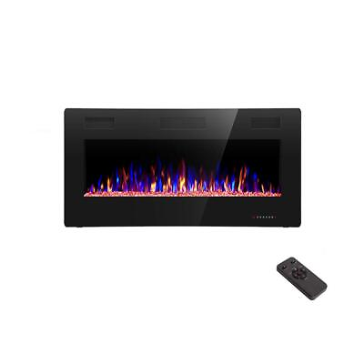 #ad 36 quot; Electric Fireplace Recessed amp; Wall Mounted Standing Space Heaters w Remote $144.99