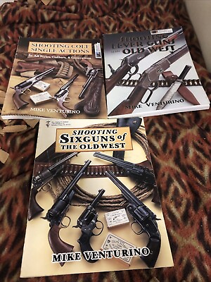 #ad Shooting Colt Single Actions Mike Venturino 3 Book Lot Old West Sixguns Lever $109.00