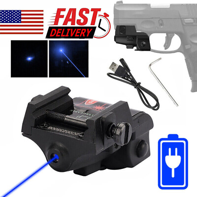 Blue Laser Sigh Pistol Gun For Glock Pointer USB Rechargeable Beam 17 18c 19 26 $20.99