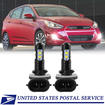 #ad 2Pcs 881 Fog Light 100W White LED Replacement Bulb For Hyundai Accent 2000 2017 $18.12