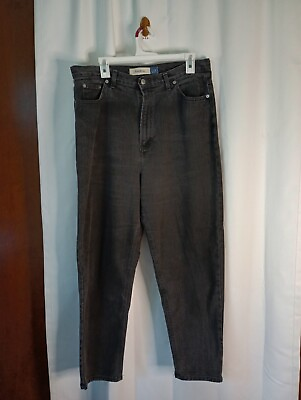 #ad Gap Vintage 90s Reverse Fit Ankle Baggy Jeans Womens Size 16 Faded Black $27.90