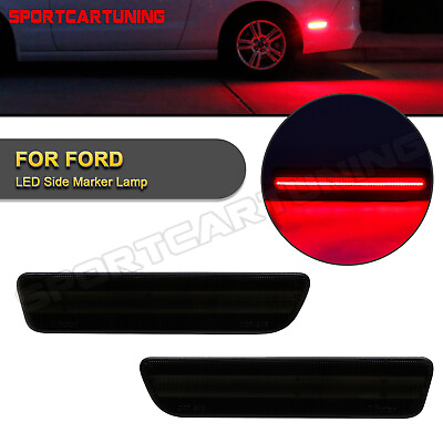 #ad 2x Smoked LED Rear Side Marker Lights For 2005 2006 2007 2008 2009 Ford Mustang $26.72