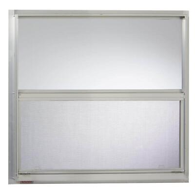 #ad TAFCO WINDOWS Single Hung Window 30quot;W x 27quot;H AluminumGlass w Screen in Silver $132.06