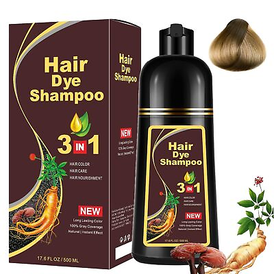 #ad #ad Hair Dye Shampoo 3 in 1 Hair Shampoo Instant Hair Dye Herbal Ingredients Gift US $18.99