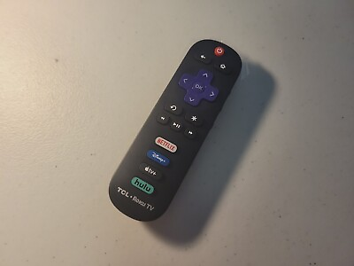 #ad GENUINE OEM TCL Roku TV Remote Control With Netflix Disney Apple Hulu $9.50