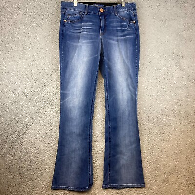 #ad Democracy Jeans Womens 14 Blue Bootcut Ab Solution Stretch Dark Wash Denim 34x32 $24.99