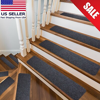 #ad Stair Treads Non Slip Soft Carpet Strips for Indoors Safety Anti Slip Step Rug $79.99