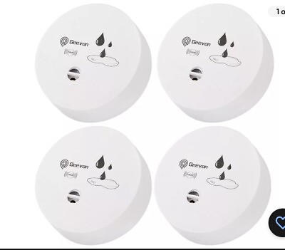 #ad Geevon 4 Pack Water Leak Detectors 100dB Water Sensor Alarms Flood Detector $32.00