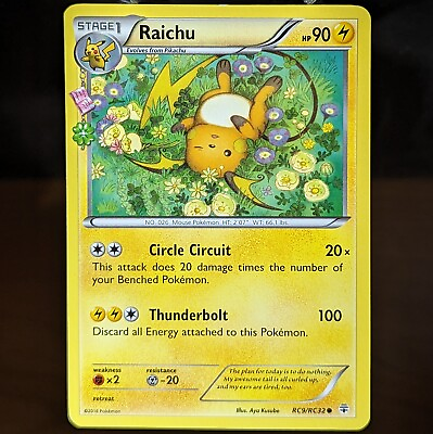 #ad Raichu RC9 RC32 NM XY Generations Radiant Collection Pokemon Card flowers spring $5.98