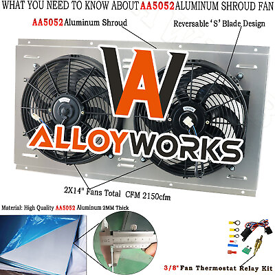 #ad Aluminum Fan Shroud Relay Kit For 88 00 Chevy GMC C K 1500 2500 3500 5.7 7.4L V8 $129.00