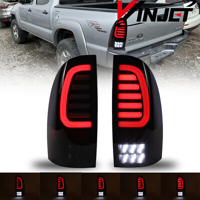 #ad LED Sequential Tail Lights For 2005 2015 Toyota Tacoma Somke Signal Brake Lamps $179.99