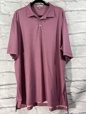 #ad Peter Millar Polo Shirt Men’s XXL Summer Comfort Geometric Short Sleeves $39.99