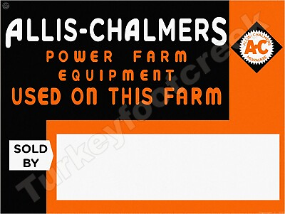 #ad Allis Chalmers Power Farm Equipment 9quot; x 12quot; Metal Sign $14.99
