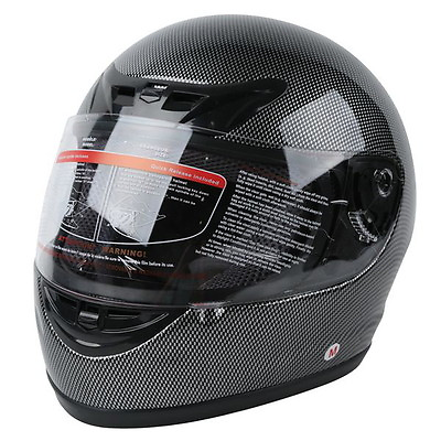 #ad Motorcycle Carbon Fiber Flip Up Full Face Street Adult Helmet DOT S M L XL $36.00