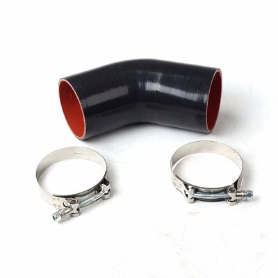#ad 2quot; 45 DEGREE ELBOW TURBO INTERCOOLER INTAKE SILICONE COUPLER HOSE T BOLT CLAMP $11.76