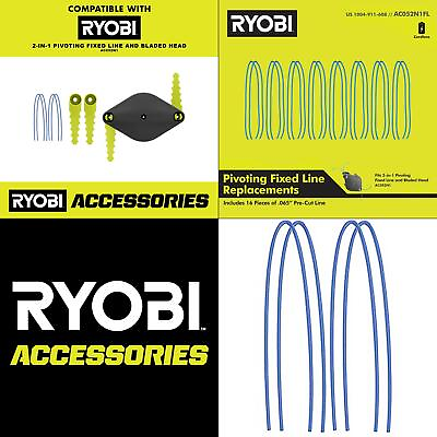 #ad Replacement Fixed Line For 2 in 1 String Head Ryobi Pieces Pivoting Cut Pre $12.99