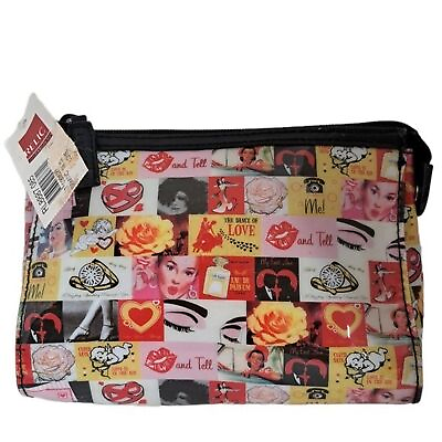#ad NEW Relic Multicolor Plastic Cosmetic Case Bag $19.99