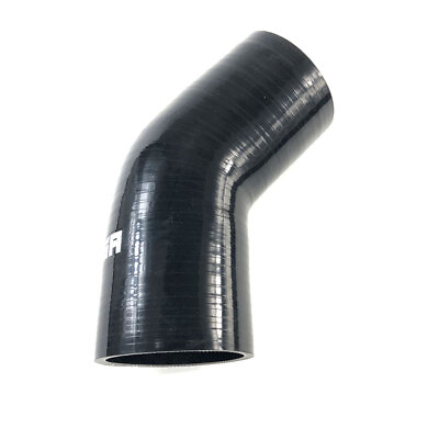 #ad High Performance Black 4 Ply Silicone 2.25quot; Coupler 45 Degree Angled Elbow Hose $12.99
