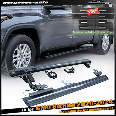 #ad Deployable Electric Running Boards side step Fit for GMC SIERRA 2020 2023 2024 $1000.00
