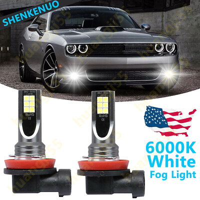 #ad For Dodge Challenger Durango 2015 2018 2PC 6000K H11 H8 LED Fog Light Bulb BY $16.27