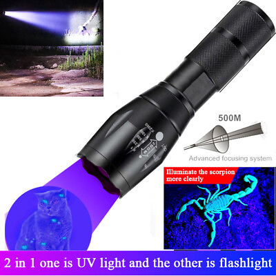 #ad Super Bright 990000lm UV Torch Ultra Violet Flashlight Blacklight Light Lamp LED $8.50