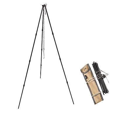 #ad CAMPINGMOON Camping Campfire Tripod with Carrying Bag Portable Lightweight Alumi $31.63