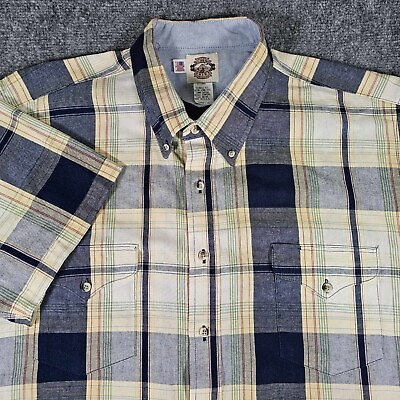 #ad VTG Old El Paso Western Shirt Adult XXL Multicolor Short Sleeve Button Up Men#x27;s $13.99