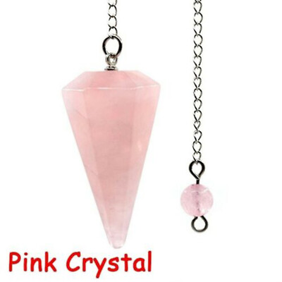 #ad #ad Natural Stone Crystal Pendulum Hexagonal Reiki Chakra Healing Pendant $3.49