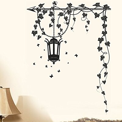 #ad Hanging Lamp And Vines Wall Sticker Vinyl Art Home Decals Room Decor Mural $16.99